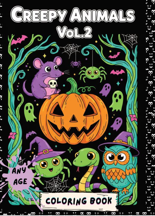 Creepy Animals Coloring Book: Vol 2 cover