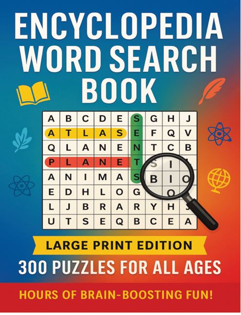 Large Prints Word Search Book Encyclopedia cover